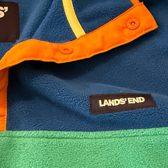 Lands End Colorful Fleece Pullover - Picture 3 of 7